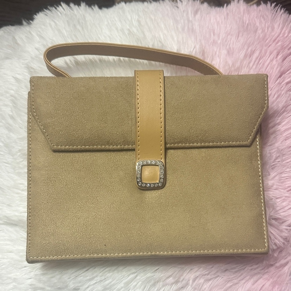 Elegant Tan Suede Women's Bag